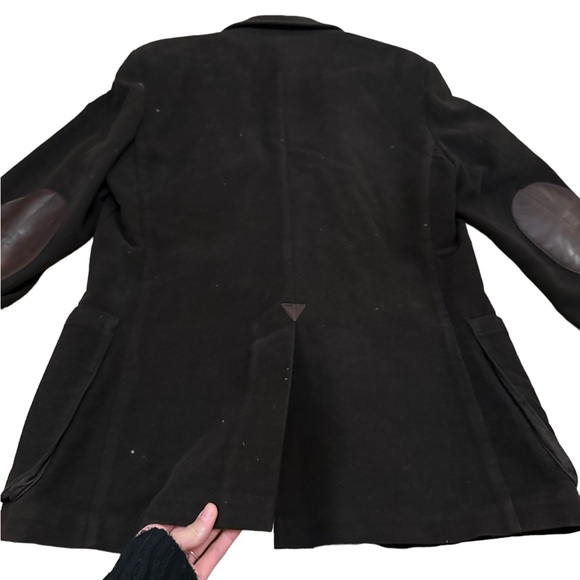 John Varvatos Suits & Blazers Vintage John Varvatos Chocolate Brown Leather Elbow Patch